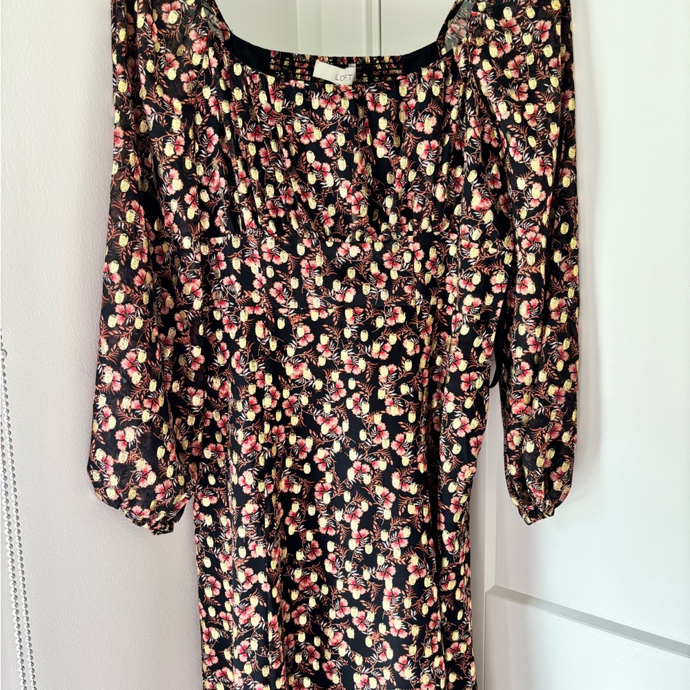 Floral Black Dress